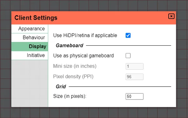 Display Settings